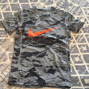 Nike Camo T-Shirt with Orange Logo